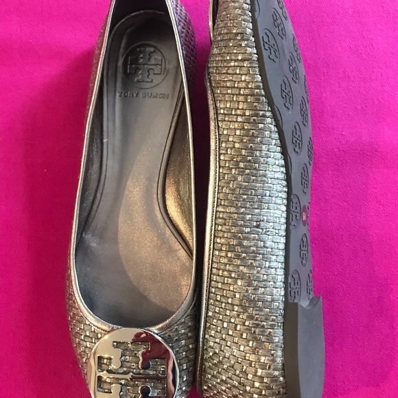 🎉HOST PICK🎉 Tory Burch Woven Metallic Ballet Flat - Picture 5 of 6